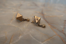 Load image into Gallery viewer, CHANEL Rhinestone CC mark teardrop earrings Gold plate Gold Earring 300010082
