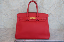 将图片加载到图库查看器，HERMES BIRKIN 35 Epsom leather Rouge casaque □R刻印 Hand bag 800050086
