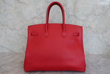 将图片加载到图库查看器，HERMES BIRKIN 35 Epsom leather Rouge casaque □R刻印 Hand bag 800050086
