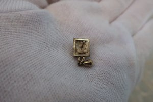 CHANEL Rhinestone CC mark teardrop earrings Gold plate Gold Earring 300010082