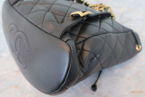 CHANEL/シャネル マトラッセチェーンリュック ラムスキン ブラック/ゴールド金具 リュック 700080061