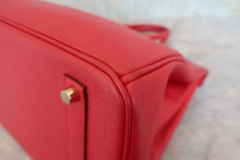 将图片加载到图库查看器，HERMES BIRKIN 35 Epsom leather Rouge casaque □R刻印 Hand bag 800050086
