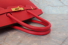 将图片加载到图库查看器，HERMES BIRKIN 35 Epsom leather Rouge casaque □R刻印 Hand bag 800050086
