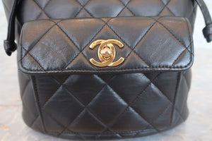 CHANEL/シャネル マトラッセチェーンリュック ラムスキン ブラック/ゴールド金具 リュック 700080061