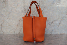 Load image into Gallery viewer, HERMES PICOTIN LOCK MM Clemence leather Orange □O Engraving Hand bag 600120186
