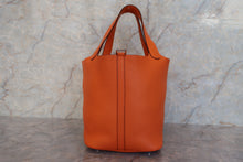 Load image into Gallery viewer, HERMES PICOTIN LOCK MM Clemence leather Orange □O Engraving Hand bag 600120186
