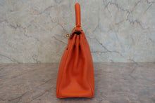 画像をギャラリービューアに読み込む, HERMES／エルメス ケリー28 ヴォーガリバー オレンジ 〇V刻印 ショルダーバッグ 800020019
