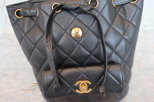 CHANEL/シャネル マトラッセチェーンリュック ラムスキン ブラック/ゴールド金具 リュック 700080061