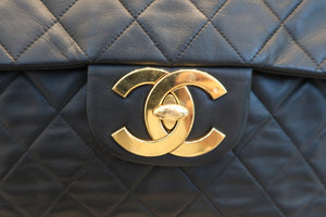 CHANEL/シャネル デカマトラッセシングルフラップチェーンショルダーバッグ ラムスキン ブラック/ゴールド金具 ショルダーバッグ 600100152