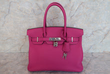 将图片加载到图库查看器，HERMES BIRKIN 30 Togo leather Rose purple A刻印 Hand bag 600080127
