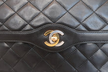 Load image into Gallery viewer, CHANEL Mademoiselle Single flap chain shoulder bag Lambskin Black/Gold hadware Shoulder bag 600040137
