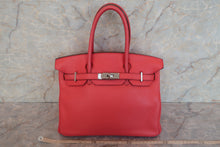 将图片加载到图库查看器，HERMES BIRKIN 30 Clemence leather Bougainvillier □N刻印 Hand bag 600080115
