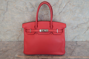 HERMES BIRKIN 30 Clemence leather Bougainvillier □N刻印 Hand bag 600080115