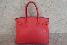 将图片加载到图库查看器，HERMES BIRKIN 30 Clemence leather Bougainvillier □N刻印 Hand bag 600080115
