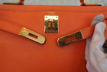画像をギャラリービューアに読み込む, HERMES／エルメス ケリー28 ヴォーガリバー オレンジ 〇V刻印 ショルダーバッグ 800020019
