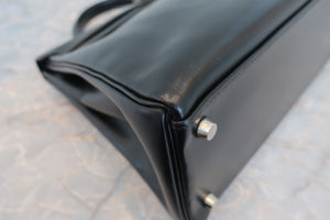 HERMES／エルメス ケリー32 ボックスカーフ ブラック □E刻印 ハンドバッグ 700070052