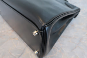 HERMES／エルメス ケリー32 ボックスカーフ ブラック □E刻印 ハンドバッグ 700070052