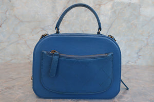 CHANEL/シャネル ココマーク2WAYバッグ ラムスキン ブルー/ゴールド金具 ショルダーバッグ 700050126