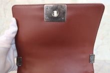 Load image into Gallery viewer, CHANEL Mini LeBOY CHANEL chain shoulder bag Lambskin Brown/Silver hadware Shoulder bag 700120025
