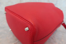 Load image into Gallery viewer, HERMES PICOTIN LOCK PM Clemence leather Rouge casaque □P Engraving Hand bag 600050214

