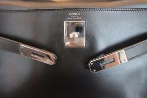 HERMES／エルメス ケリー32 ボックスカーフ ブラック □E刻印 ハンドバッグ 700070052