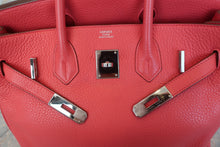 将图片加载到图库查看器，HERMES BIRKIN 30 Clemence leather Bougainvillier □N刻印 Hand bag 600080115
