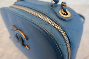 CHANEL/シャネル ココマーク2WAYバッグ ラムスキン ブルー/ゴールド金具 ショルダーバッグ 700050126