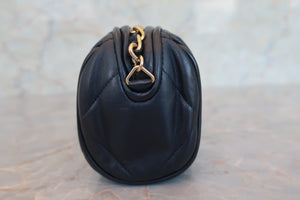 CHANEL/シャネル ココマークフリンジチェーンショルダーバッグ ラムスキン ネイビー/ゴールド金具 ショルダーバッグ 700080071