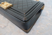Load image into Gallery viewer, CHANEL LeBOY CHANEL chain shoulder bag Lambskin Black/Goldr hadware Shoulder bag 700090091
