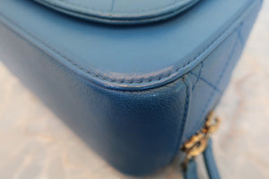 CHANEL/シャネル ココマーク2WAYバッグ ラムスキン ブルー/ゴールド金具 ショルダーバッグ 700050126