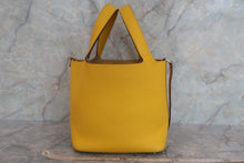 Load image into Gallery viewer, HERMES PICOTIN PM Clemence leather Jaune □G Engraving Hand bag 600070017
