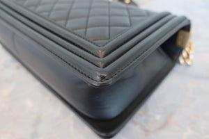 CHANEL LeBOY CHANEL chain shoulder bag Lambskin Black/Goldr hadware Shoulder bag 700090091
