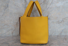 Load image into Gallery viewer, HERMES PICOTIN PM Clemence leather Jaune □G Engraving Hand bag 600070017
