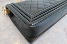 Load image into Gallery viewer, CHANEL LeBOY CHANEL chain shoulder bag Lambskin Black/Goldr hadware Shoulder bag 700090091
