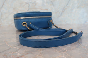 CHANEL/シャネル ココマーク2WAYバッグ ラムスキン ブルー/ゴールド金具 ショルダーバッグ 700050126