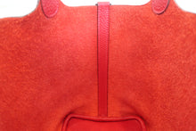 将图片加载到图库查看器，HERMES PICOTIN LOCK PM Clemence leather Rouge casaque □P刻印 Hand bag 600050214
