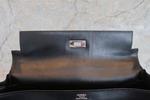HERMES／エルメス ケリー32 ボックスカーフ ブラック □E刻印 ハンドバッグ 700070052
