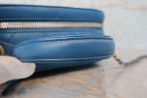CHANEL/シャネル ココマーク2WAYバッグ ラムスキン ブルー/ゴールド金具 ショルダーバッグ 700050126