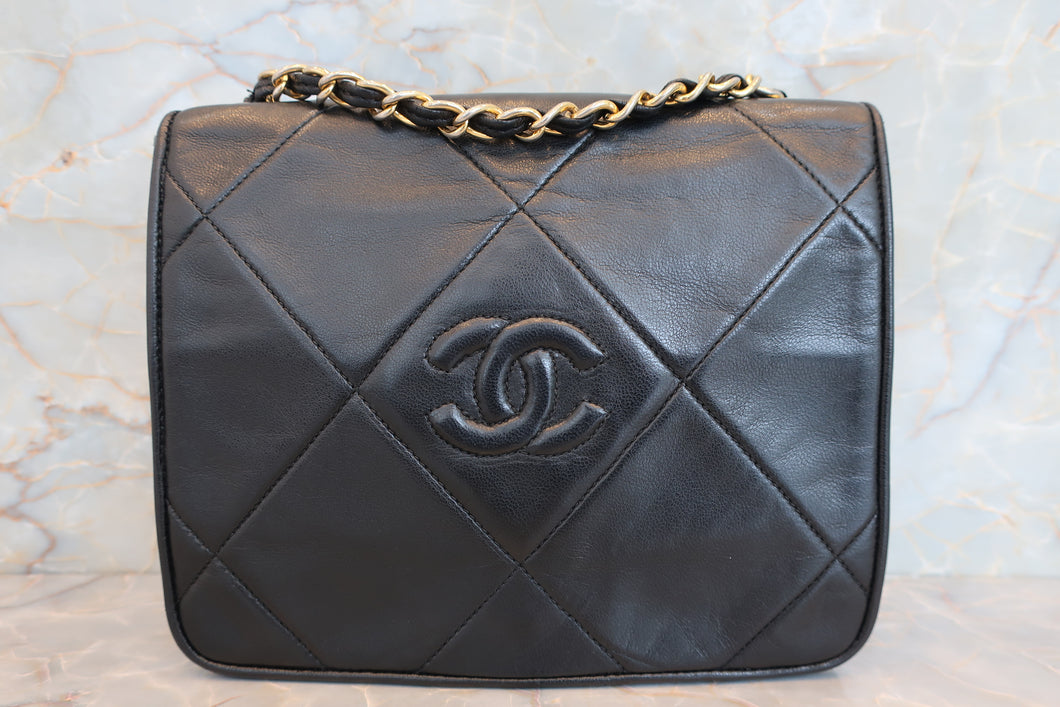 CHANEL/シャネル マトラッセチェーンショルダーバッグ ラムスキン ブラック/ゴールド金具 ショルダーバッグ 70040135