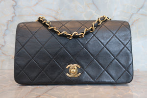 CHANEL/シャネル ミニマトラッセチェーンショルダーバッグ ラムスキン ブラック/ゴールド金具 ショルダーバッグ 700070021