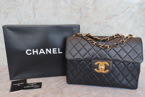 CHANEL/シャネル 中マトラッセシングルフラップチェーンショルダーバッグ ラムスキン ブラック/ゴールド金具 ショルダーバッグ 700090132