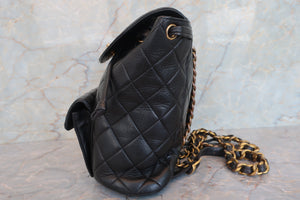 CHANEL/シャネル マトラッセチェーンリュック ラムスキン ブラック/ゴールド金具 リュック 700080063