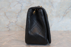 CHANEL/シャネル ミニマトラッセチェーンショルダーバッグ ラムスキン ブラック/ゴールド金具 ショルダーバッグ 700070021