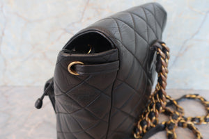 CHANEL/シャネル マトラッセチェーンリュック ラムスキン ブラック/ゴールド金具 リュック 700080063
