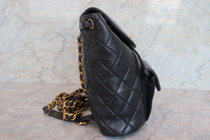 CHANEL/シャネル マトラッセチェーンリュック ラムスキン ブラック/ゴールド金具 リュック 700080063