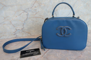 CHANEL/シャネル ココマーク2WAYバッグ ラムスキン ブルー/ゴールド金具 ショルダーバッグ 700050126