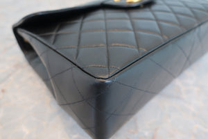 CHANEL/シャネル 中マトラッセシングルフラップチェーンショルダーバッグ ラムスキン ブラック/ゴールド金具 ショルダーバッグ 700090132
