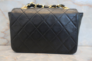 CHANEL/シャネル ミニマトラッセチェーンショルダーバッグ ラムスキン ブラック/ゴールド金具 ショルダーバッグ 700020080