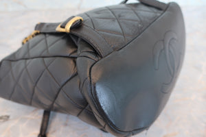 CHANEL/シャネル マトラッセチェーンリュック ラムスキン ブラック/ゴールド金具 リュック 700080063
