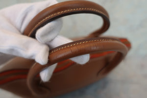 HERMES BOLIDE 35 Gulliver leather Brown 〇O Engraving Hand bag 600050092